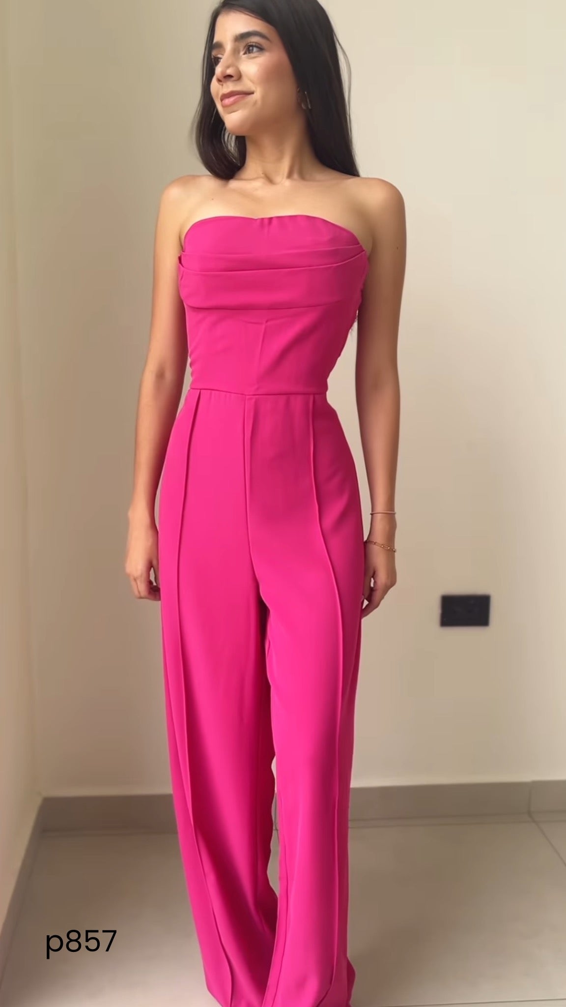 Jumpsuit rosa straple