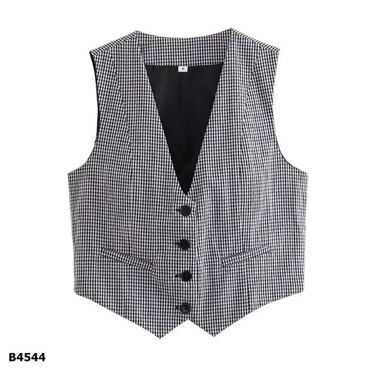 Chaleco cuadriculado