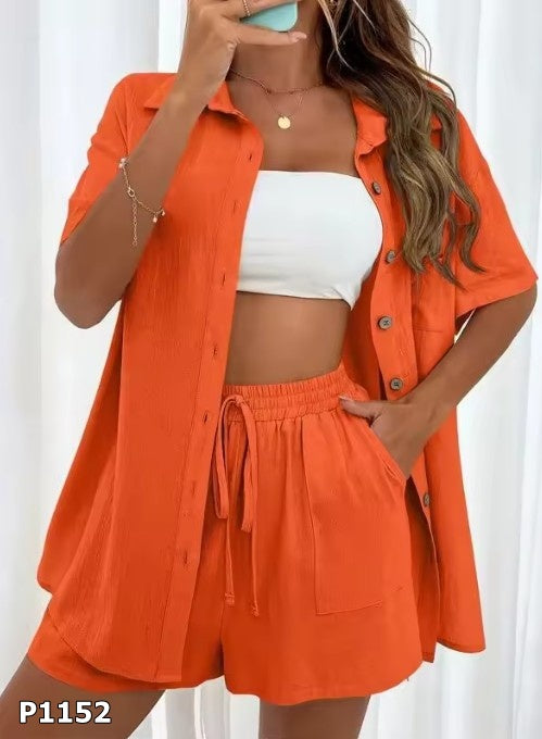 Set de dos piezas naranja veraniego