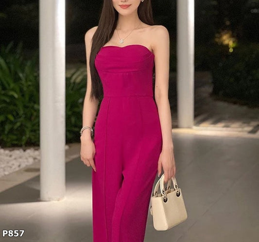 Jumpsuit rosa straple