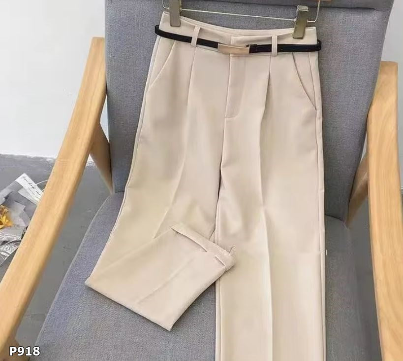 Pantalón formal con faja negro o beige