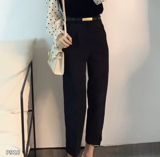 Pantalón formal con faja negro o beige