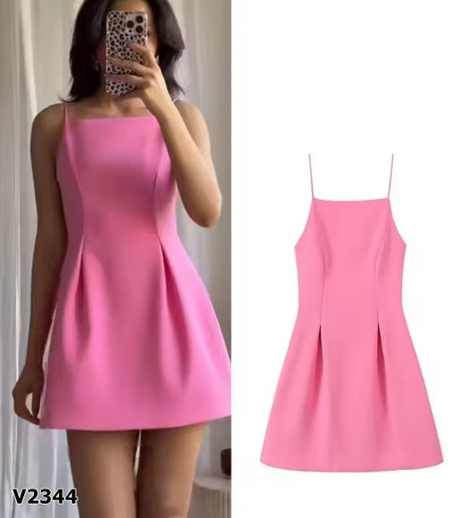 Vestido rosa corto veraniego